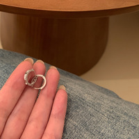 Cerceaux à la mode 925 en argent Sterling cercle rond petit zircon cubique Simple boucle d'oreille pour femmes hommes en gros bijoux fins