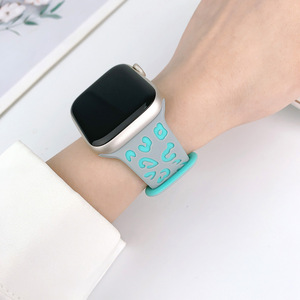 Easilife สายนาฬิกาซิลิโคนสำหรับผู้หญิงลายเสือชีตาห์แบบอัจฉริยะมีลายเสือดาวนุ่ม2สีสายนาฬิกาสำหรับ <span class=keywords><strong>Apple</strong></span> iWatch ขนาด38มม. 42มม. - Product Image 4