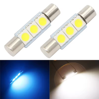 C5W T6 Feston 28mm 31mm Led Ampoules 5050 3SMD 12V 6000K Blanc Voiture Intérieur Dôme Liseuse Pare-Soleil Vanité Miroir Lumières