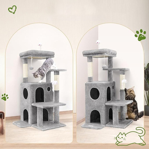 Árbol rascador para gatos de comercio exterior, con nido integrado, plataforma de salto multinivel y sisal, para gatos grandes - Product Image 6