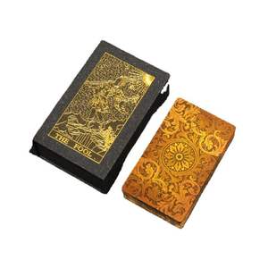 Neue Goldfolie Hochwertige profession elle PVC <span class=keywords><strong>Tarot</strong></span> Deck Großhandel <span class=keywords><strong>Tarot</strong></span> karten Fabrik Durable Light Luxus Magic Brettspiel - Product Image 2