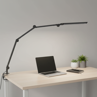 Lampe de bureau LED électrique à pince en aluminium de style nordique, 3 sources lumineuses, flexible, simple, moderne, avec mémoire de luminosité et protection oculaire