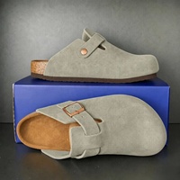 Chaussons en daim pour femmes et hommes, sabots souples à semelle en liège, soutien de la voûte plantaire, respirants, confortables, à enfiler, chaussures décontractées, vente en gros, directement de l'usine