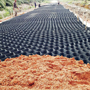 Fabriqué en Chine Soudage par ultrasons flexible Geocell de soudure flexible de HDPE de <span class=keywords><strong>plastique</strong></span> de noir finement traité pour la route - Product Image 1