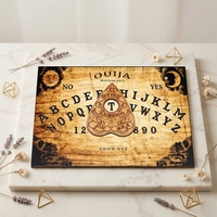 Cadeau d'Halloween Art populaire Gravure sur bois de pin massif Accessoires féeriques Wicca Écologique Personnalisé Décoration gothique Spirituel