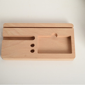 Wooden Stationery Holder With Phone Stand Natural <b>Wood</b> Color <b>Desk</b> Organizer For Office Use - Product Image 2