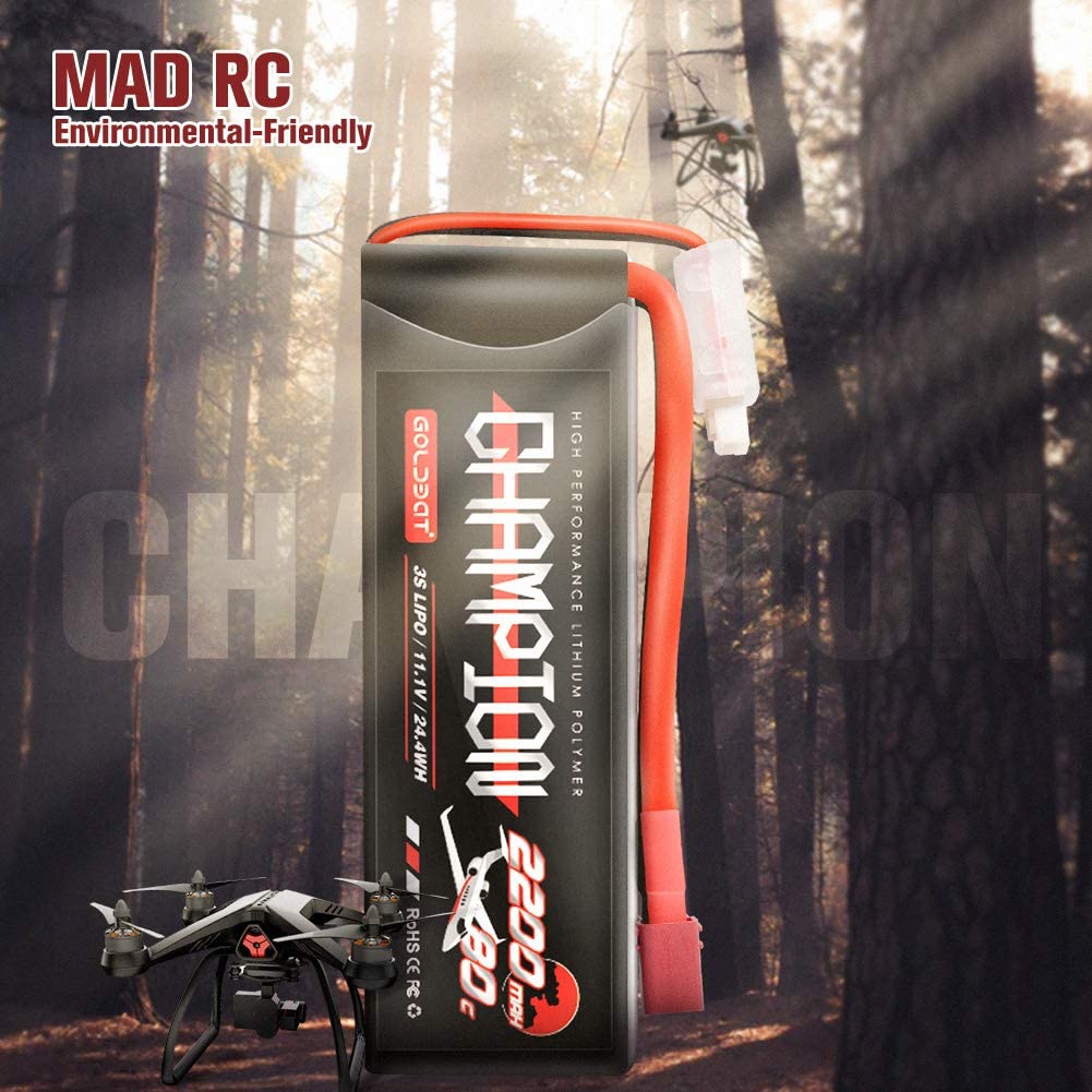 Аккумулятор GOLDBAT 3S 2200 мАч 11,1 В 80C LiPo для радиоуправляемого автомобиля, грузовика, самолета, дрона Truggy Heli