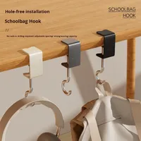 Support multifonctionnel pour sac à dos d'étudiant Support mobile détachable en acier au carbone pour salle de bain ou bureau Aucun perçage requis
