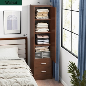 Muebles de Dormitorio, Armario de Madera de Estilo Moderno con 1 Puerta y Cajones - Product Image 5