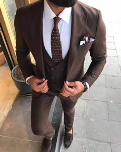 S2346R Nouveau costume pour homme élégant et tendance de couleur marron, de haute qualité, populaire - Product Image 2