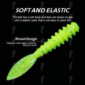 3.6mm 0.4g 10 pz/borsa Wobblers Mini Ocean Rock Fishing esche morbide gomma Soft bait verme morbido esche artificiali spigola in Silicone pesce - Product Image 4