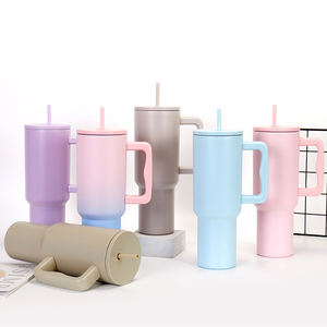 <span class=keywords><strong>Venta</strong></span> caliente regalo termo taza precio de <span class=keywords><strong>compra</strong></span> a granel acero inoxidable 304 aislamiento impresión personalizada tapa de paja 40oz vaso con mango lateral - Product Image 6