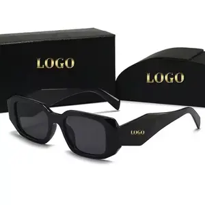 STY4144 패션 선글라스 제조업체 UV400 사용자 정의 로고 색상 육각 직사각형 레트로 선글라스 여성 남성