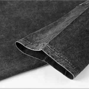 Camiseta unisex lavada vintage manga corta 100% algodón con logotipo personalizado de 230gsm talla grande Camisetas estampadas de gran tamaño para hombre - Product Image 6