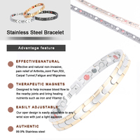 Bracelet quantique en acier inoxydable avec pierres naturelles de germanium, énergie scalaire, puissance positive, prix