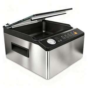 เครื่องซีลสูญญากาศแบบ OEM ขนาด 6.4 ลิตร ช่องใหญ่ แถบซีลขนาด 11 นิ้ว สำหรับเนื้อสัตว์ ซุป ซอส ของเหลว เครื่องซีลสูญญากาศเชิงพาณิชย์ขนาดกะทัดรัด - Product Image 1