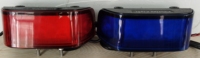 HAIBANG nueva condición LED rojo y azul luz estroboscópica de advertencia seguridad electrónica faro delantero de motocicleta modelo ACE