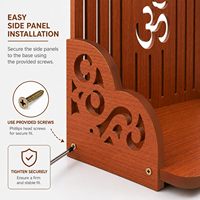 Mandir Personalizado para el Hogar, Pequeño Templo Hindú de Madera, Mandir Indio para Puja