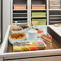 Jihong personnalisé moderne multi boîte rectangulaire acrylique boîte de stockage des aliments en gros buffet plateau noix et fruits secs collations cadeau