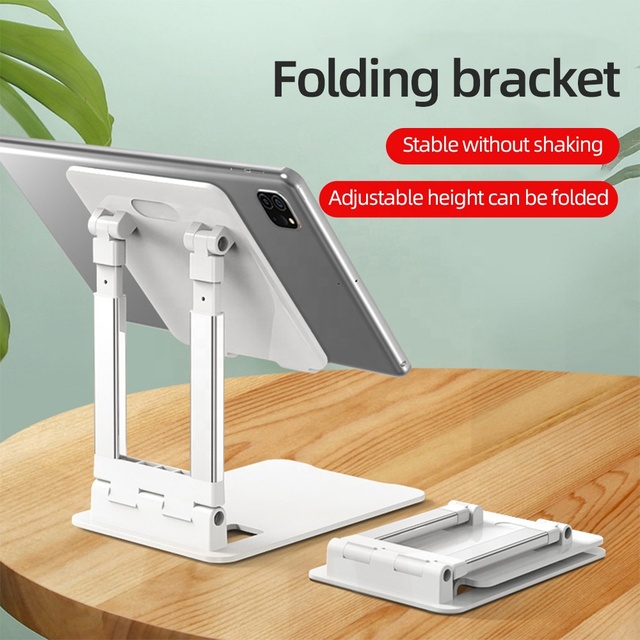 Dibaigou 4-13\" Aluminum Desk Stand Adjustable Foldable Tablet E-Reader Smartphone Holder Flexible Desktop Stand Compatible