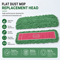 Tête de balai serpillère professionnelle en coton lavable et réutilisable pour le nettoyage des sols, recharge de remplacement en coton floqué pour balai plat