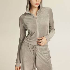 Set di tuta da donna <span class=keywords><strong>in</strong></span> <span class=keywords><strong>velluto</strong></span> di <span class=keywords><strong>velluto</strong></span> con cappuccio <span class=keywords><strong>in</strong></span> alto a maniche lunghe da salotto con comoda felpa <span class=keywords><strong>in</strong></span> <span class=keywords><strong>velluto</strong></span> e pantaloni - Product Image 5