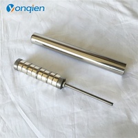 Aimant industriel en néodyme, barre ronde, grade N52, 12000 Gauss, en acier inoxydable 304 316L, aimant à rouleaux pour la déchiquetage du fer