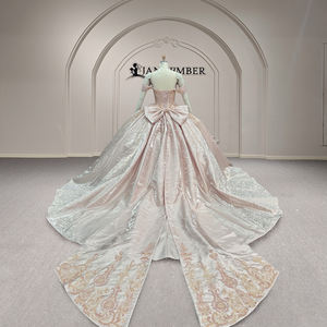 Vestido de Fiesta de Quinceañera Rosa Xy004 con Cuentas y Apliques de Encaje, Largo hasta el Suelo, Cola Capilla, Vestido de Gala 100% Poliéster - Product Image 6