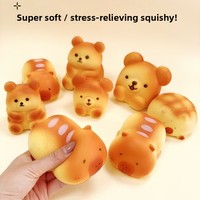 Jouet anti-stress en forme de pain, à rebond lent, en PU doux et moelleux, en forme d'animal mignon, pièce décorative