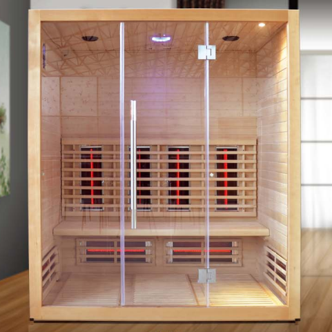 Горячая Распродажа 2021, Деревянная Сауна для здоровья со спинкой и регулируемым ветровым окном