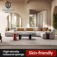 Canapé modulaire en tissu de luxe moderne en forme de L, fabriqué en Chine, avec sièges confortables en éponge pour le salon