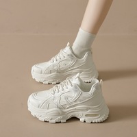 2026 HotTrendy Baskets Chunky à Plateforme pour Femme, Doublure en Maille Respirante, Cuir PU, Chaussures Dad Shoes, Support OEM ODM Usine, Personnalisation