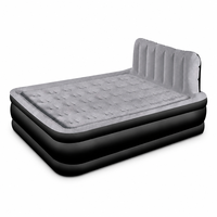 Matelas Gonflable Double pour Camping avec Pompe Intégrée, PVC Floqué, Rehaussé 40cm, Portable pour Maison, Hôtel, OEM