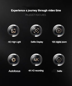 Full HD Vlogging Cổ Điển Máy Quay Phim Retro Kỹ Thuật Số 16X Zoom Ảnh <span class=keywords><strong>Video</strong></span> Máy Ảnh 4K Kỹ Thuật Số Nhỏ Gọn Máy Ảnh Với Màn Hình Kép - Product Image 3
