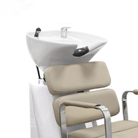 Chaise de shampooing confortable évier de lavage des cheveux bol de shampooing lit unité de lavage à contre-courant chaises de shampooing de salon