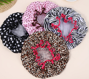 <span class=keywords><strong>Bonnet</strong></span> <span class=keywords><strong>de</strong></span> douche double couche SYH824, motif dessin animé, tissu imperméable, réutilisable - Product Image 6