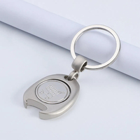 Porte-clés personnalisé en métal avec porte-jeton de chariot magnétique pour chariot de courses