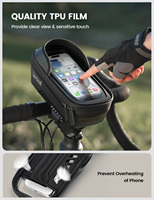 Sac de cadre de vélo étanche Lamicall BCCB02, coque rigide en EVA, pochette pour tube supérieur avec housse de pluie, support de téléphone tactile en TPU, 4,7-7 pouces