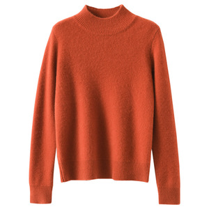 เสื้อสเวตเตอร์ไหมพรมคอเต่าครึ่งตัว แขนยาว ทรงหลวม ใส่แล้วดูผอมเพรียว เข้าได้กับทุกชุด สำหรับฤดูใบไม้ร่วง/ฤดูหนาว รุ่นใหม่ - Product Image 5