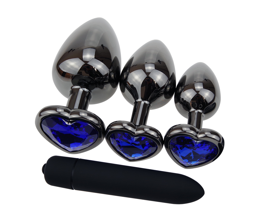 tumblr anal plug Gun Black Plating Metal Anal Plug