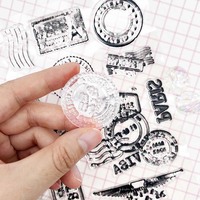 Vente personnalisée de tampons clairs rétro haute qualité pour la fabrication de cartes scrapbooking