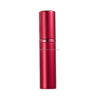 Atomiseur de parfum portable en aluminium de 5 ml, flacon de voyage rechargeable avec pompe pulvérisatrice en verre sérigraphiée