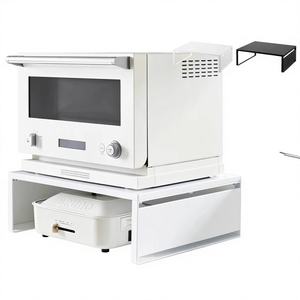 Étagère de rangement en ferroalliage pour micro-ondes de cuisine, sans installation requise, support minimaliste pour petits appareils électroménagers - Product Image 1