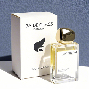 Botella de Perfume de Lujo, Plana, con Pulverizador, Rectangular, Vacía, con Tapa Dorada, 30ml 60ml 100ml, Botella de Perfume de Vidrio Pulido a Mano con Caja - Product Image 5