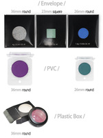 Enveloppe cosmétique noir pour fard à paupières 36/26/23mm, carré, Palette de fards à paupières, couleur noire, vente en gros