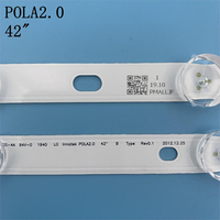 HX-NO.302 Nouveau lot de 10 bandes LED rétroéclairées POLA2.0 de 42 pouces avec corps en aluminium et télécommande pour téléviseurs 42LN5400/42LN5300