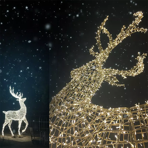 2024 <strong>Outdoor</strong> Large 3D Santa Sleigh Christmas <strong>Reindeer</strong> with Led <strong>Lights</strong> for Street Decoration,3d <strong>Outdoor</strong> <strong>Light</strong> <strong>up</strong> Deer - Product Image 4