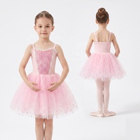 Robe tutu rose à paillettes AL-P0106 pour filles, costume de danse de ballet professionnel pour enfants, avec des paillettes brillantes pour la danse