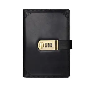 Blocco in pelle con Password digitale diario libro Vintage Privacy pelle Pu Journal Notebook con blocco Password