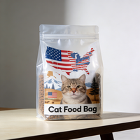 Sac d'emballage alimentaire personnalisé imprimé, qualité alimentaire, résistant à l'humidité, pour aliments pour chiens, sac à soufflets latéraux, emballage pour aliments pour chats et animaux de compagnie